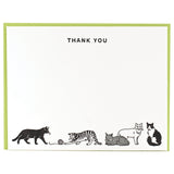 Smudge Ink-Cats at Play Note Cards with Letterpress Envelopes-greeting card-gather here online