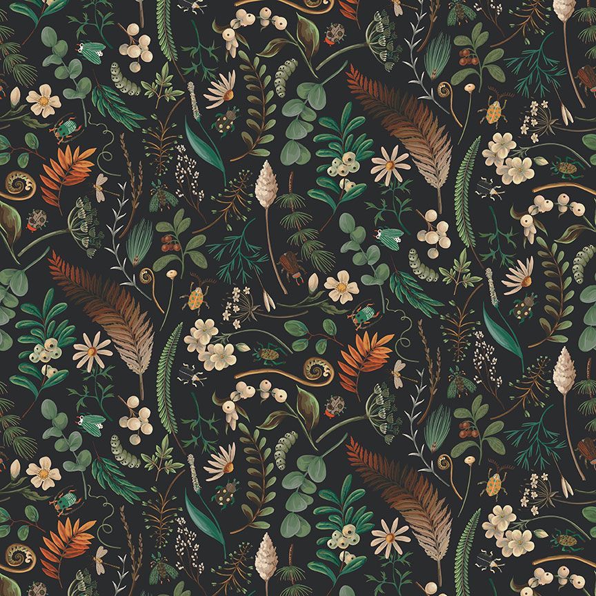 Dear Stella-Nocturnal Bloom Midnight-fabric-gather here online