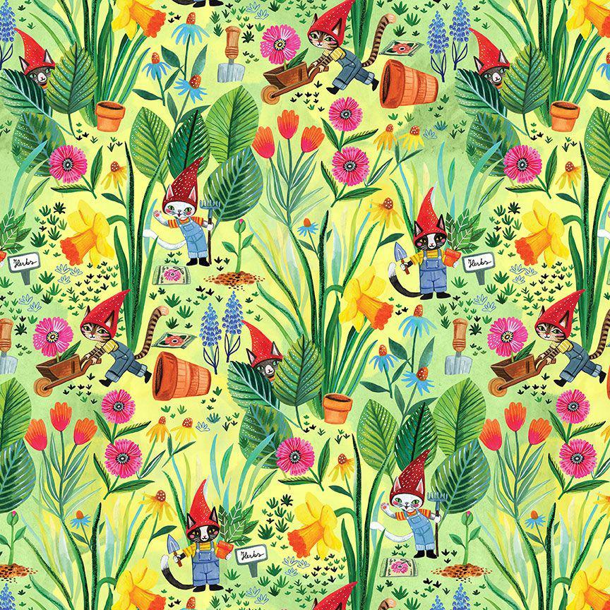 dear stella-Gnome Sweet Gnome-fabric-gather here online