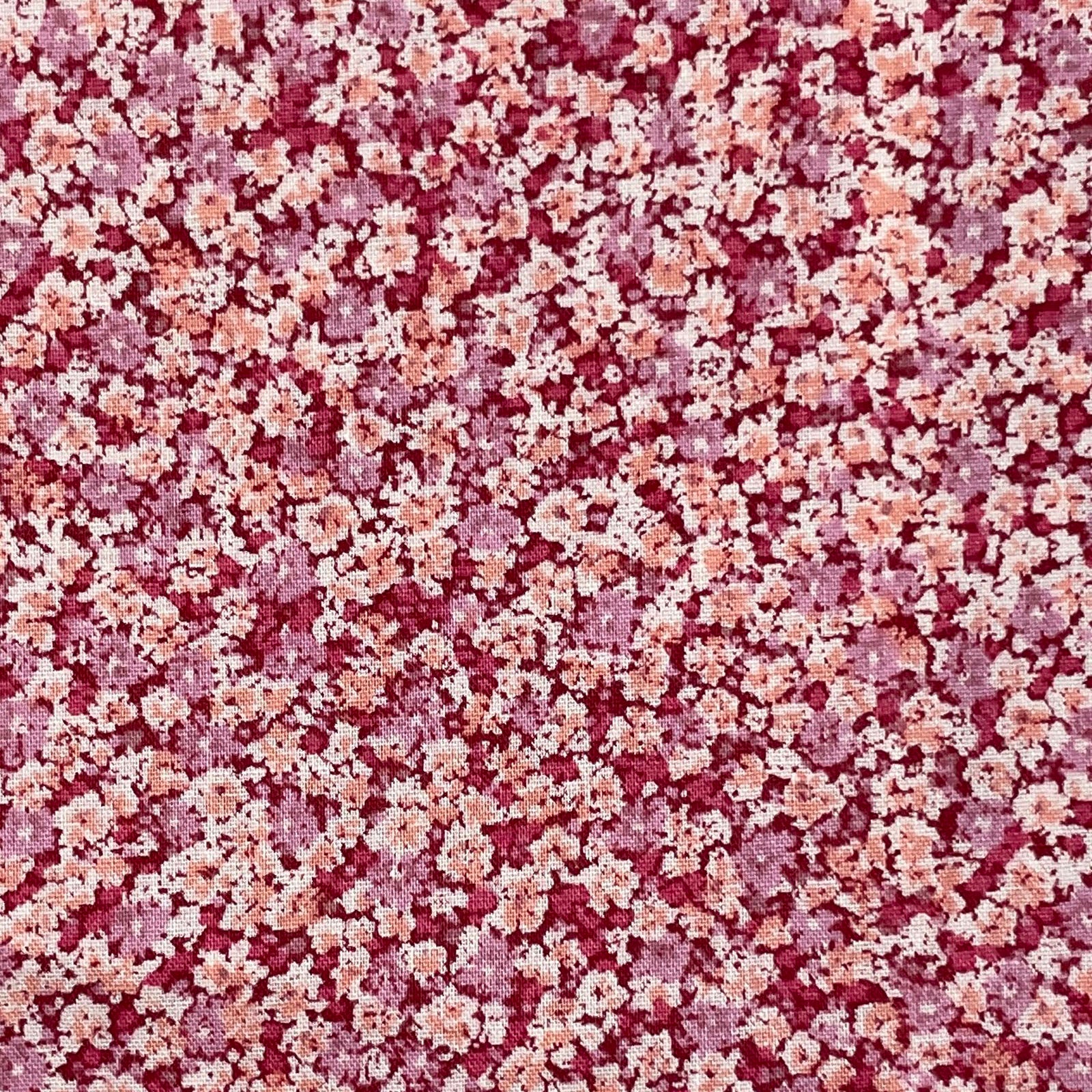 Sevenberry-Tiny Cluster Floral Pink on Cotton Lawn-fabric-gather here online