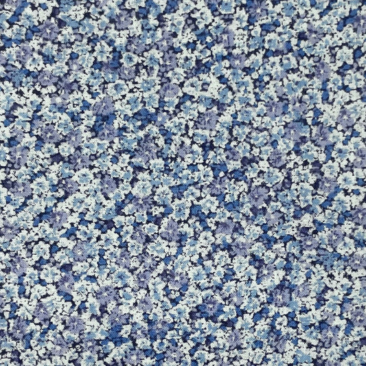 Sevenberry-Tiny Cluster Floral Blue on Cotton Lawn-fabric-gather here online