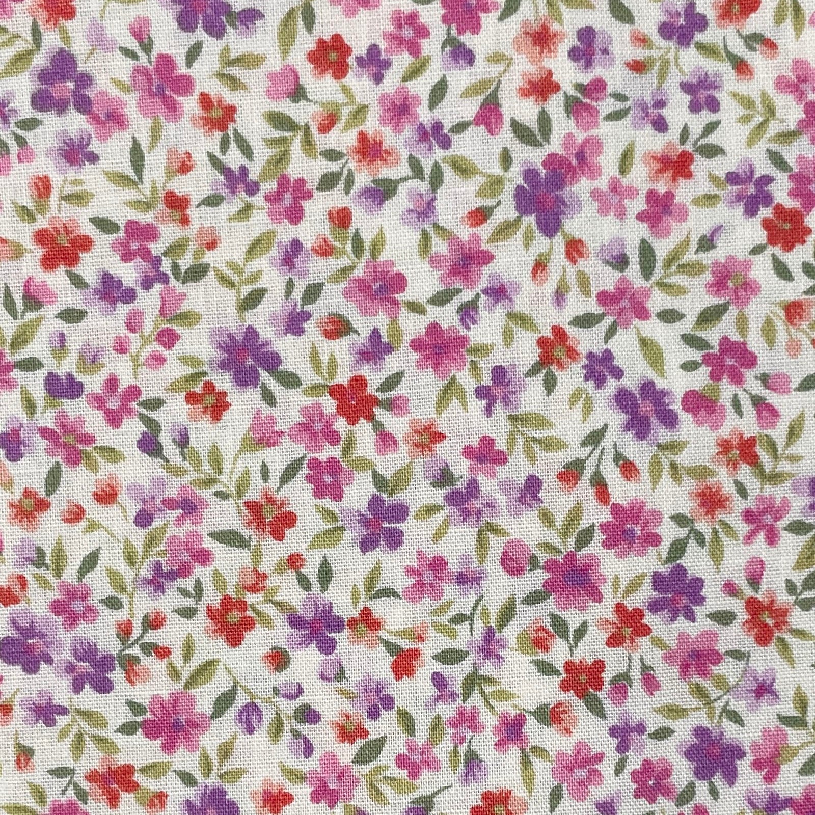 Sevenberry-Vine Floral Pink/Purple on Cotton Lawn-fabric-gather here online