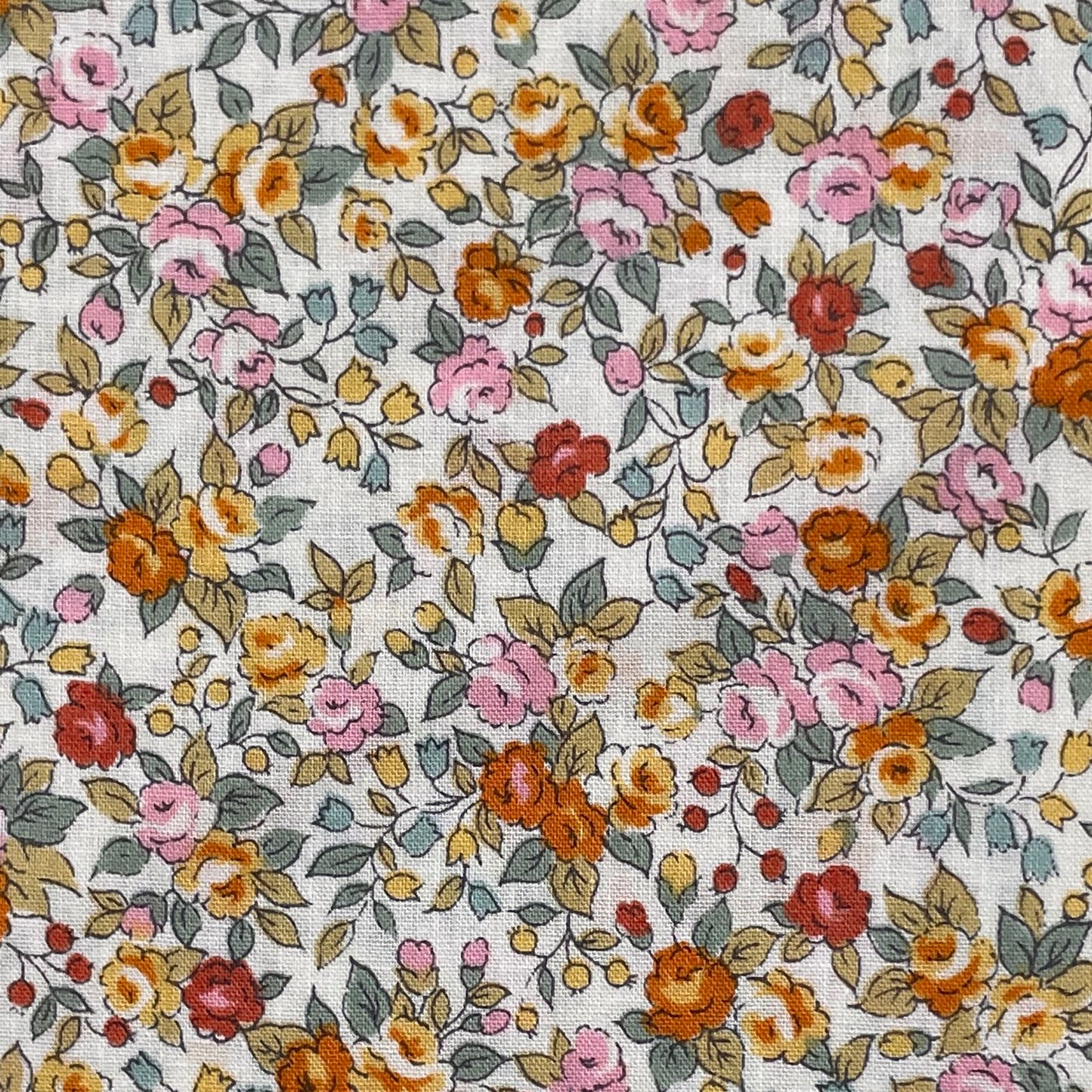 Sevenberry-Vine Blossoms Yellow on Cotton Lawn-fabric-gather here online