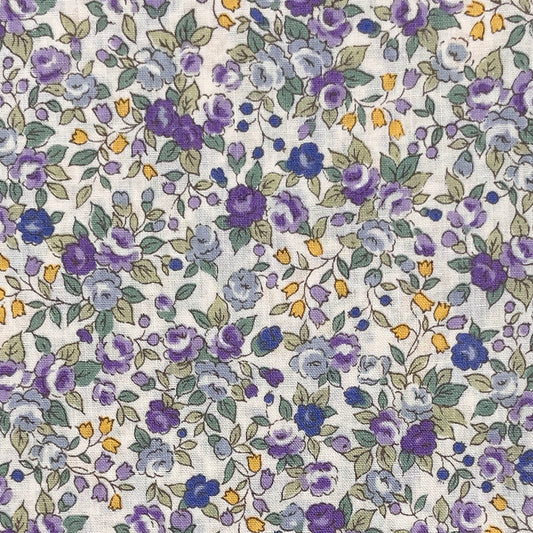 Sevenberry-Vine Blossoms Purple on Cotton Lawn-fabric-gather here online