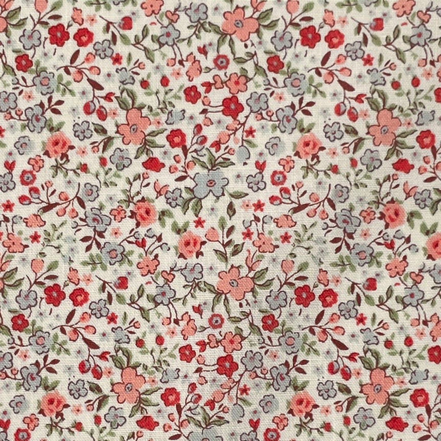 Sevenberry-Tiny Floral Red on Cotton Lawn-fabric-gather here online