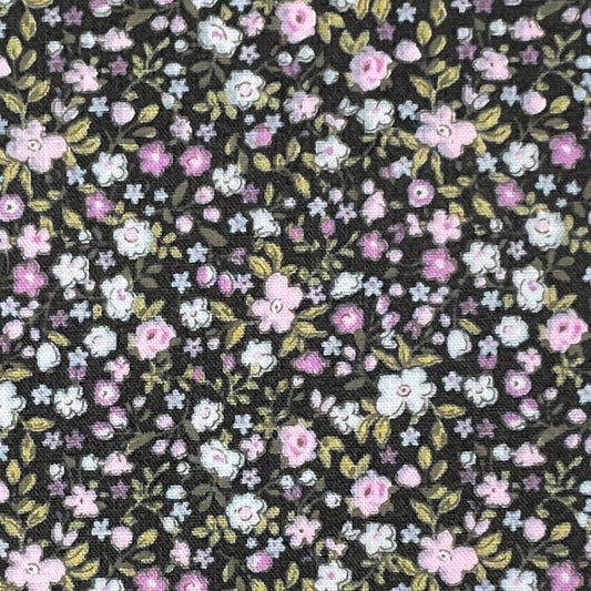 Tiny Purple Floral Phantom on Cotton Lawn