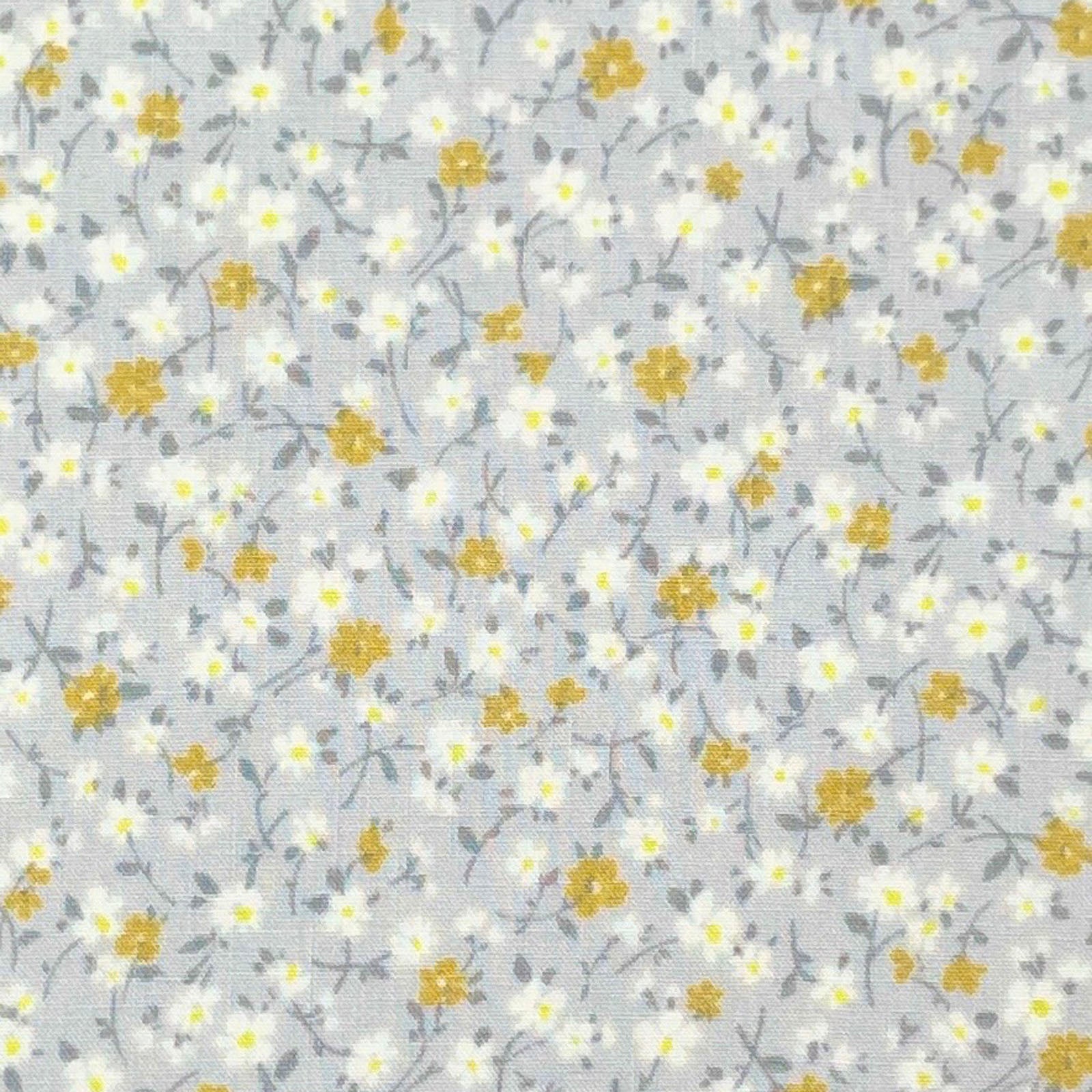 Sevenberry-Floral Toss Gray on Cotton Lawn-fabric-gather here online