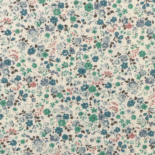 Sevenberry-Petite Floral Blue on Cotton Lawn-fabric-gather here online