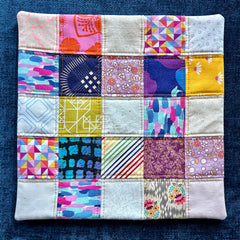 gather here classes-Scrappy Plaid Mini Quilt-class-gather here online