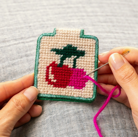 gather here classes-Embroidery - Needlepoint Key Chain-class-gather here online