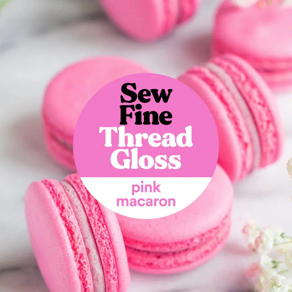 Sew Fine-Pink Macaron Thread Gloss-sewing notion-gather here online