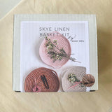Flax & Twine-Skye Linen Basket Kit - Stone-craft kit-gather here online