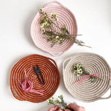 Flax & Twine-Skye Linen Basket Kit - Rust-craft kit-gather here online