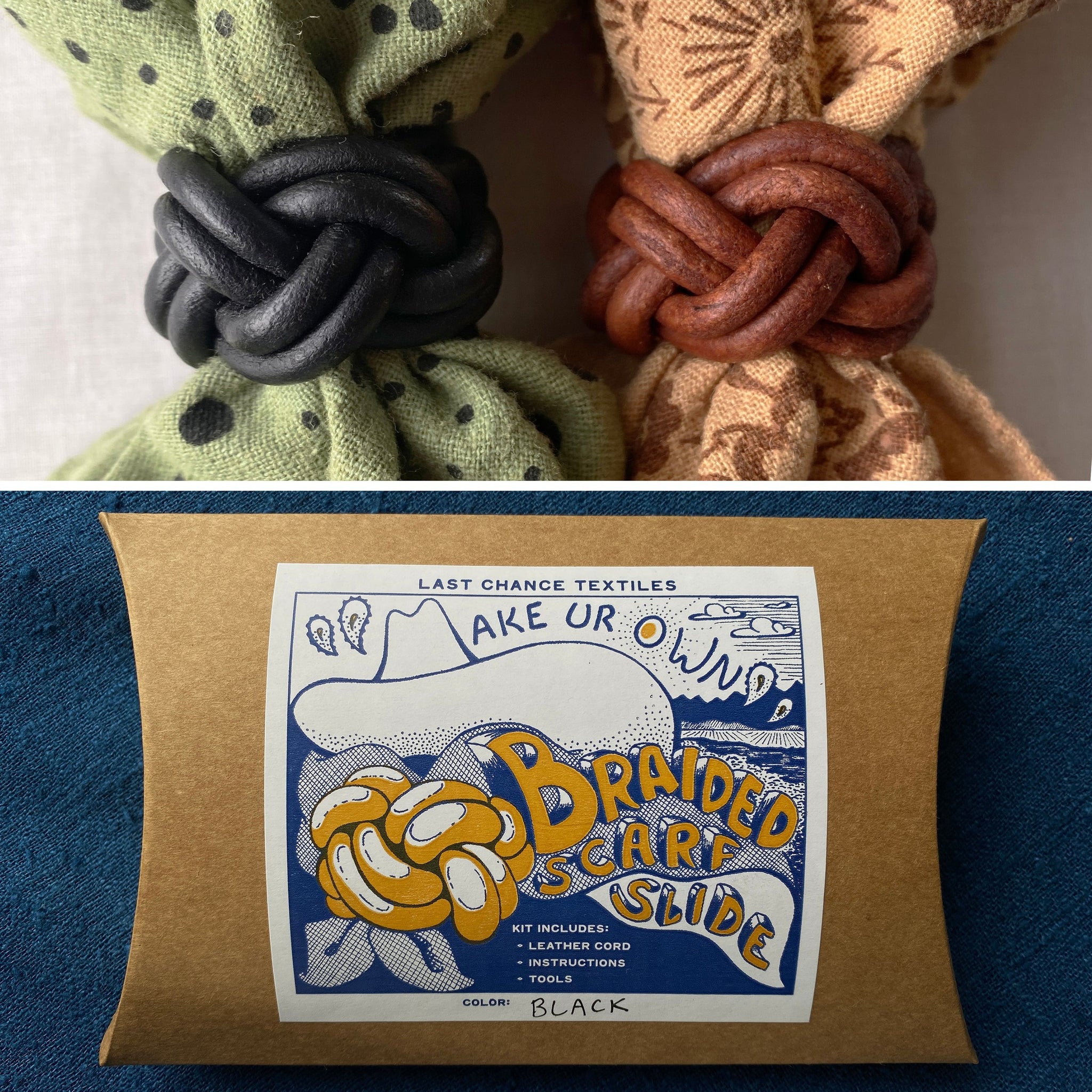 Braided Leather Scarf Slide Kit – gather here online