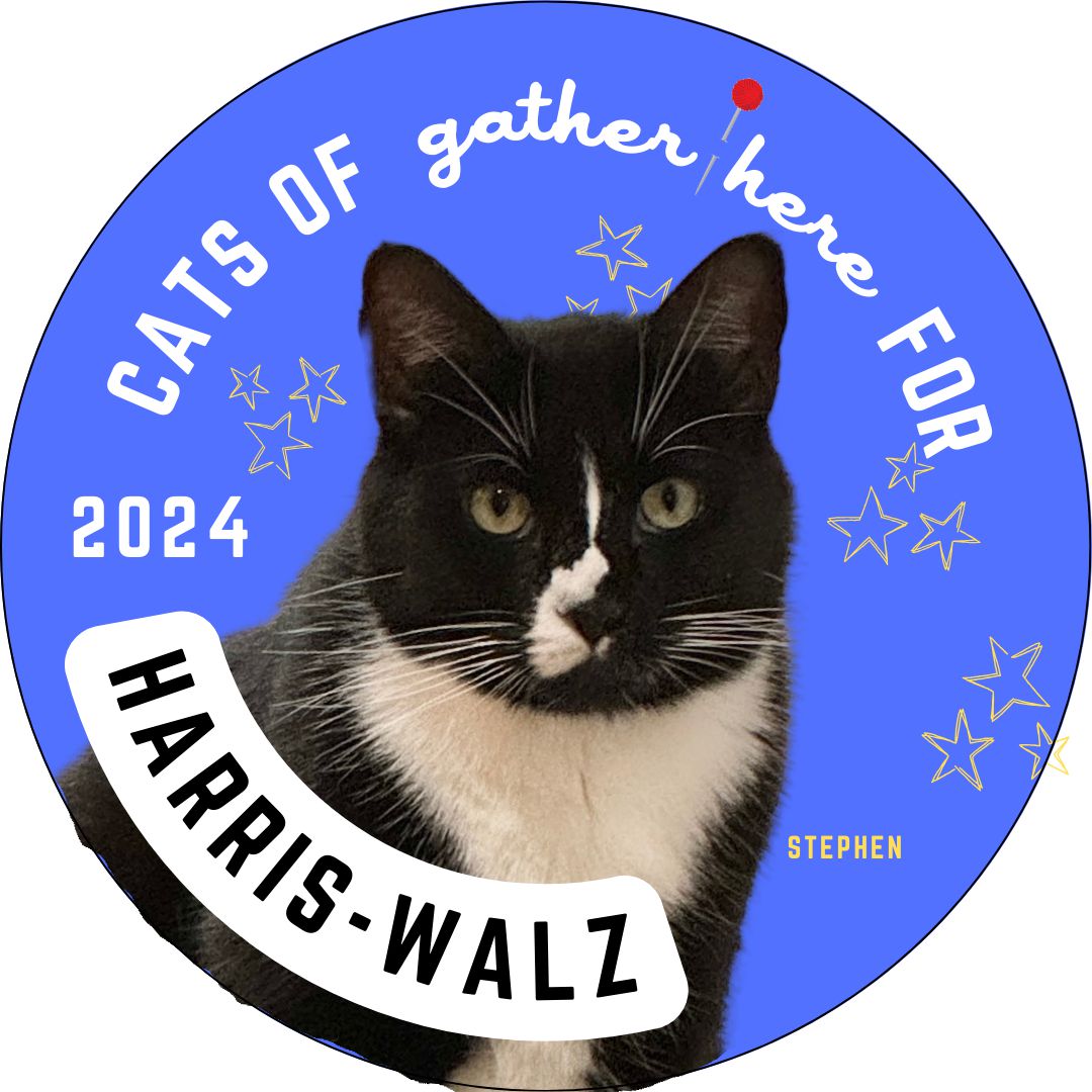 gather here-Cats of gh for Harris-Walz 2024 Sticker Sheet-sticker-gather here online