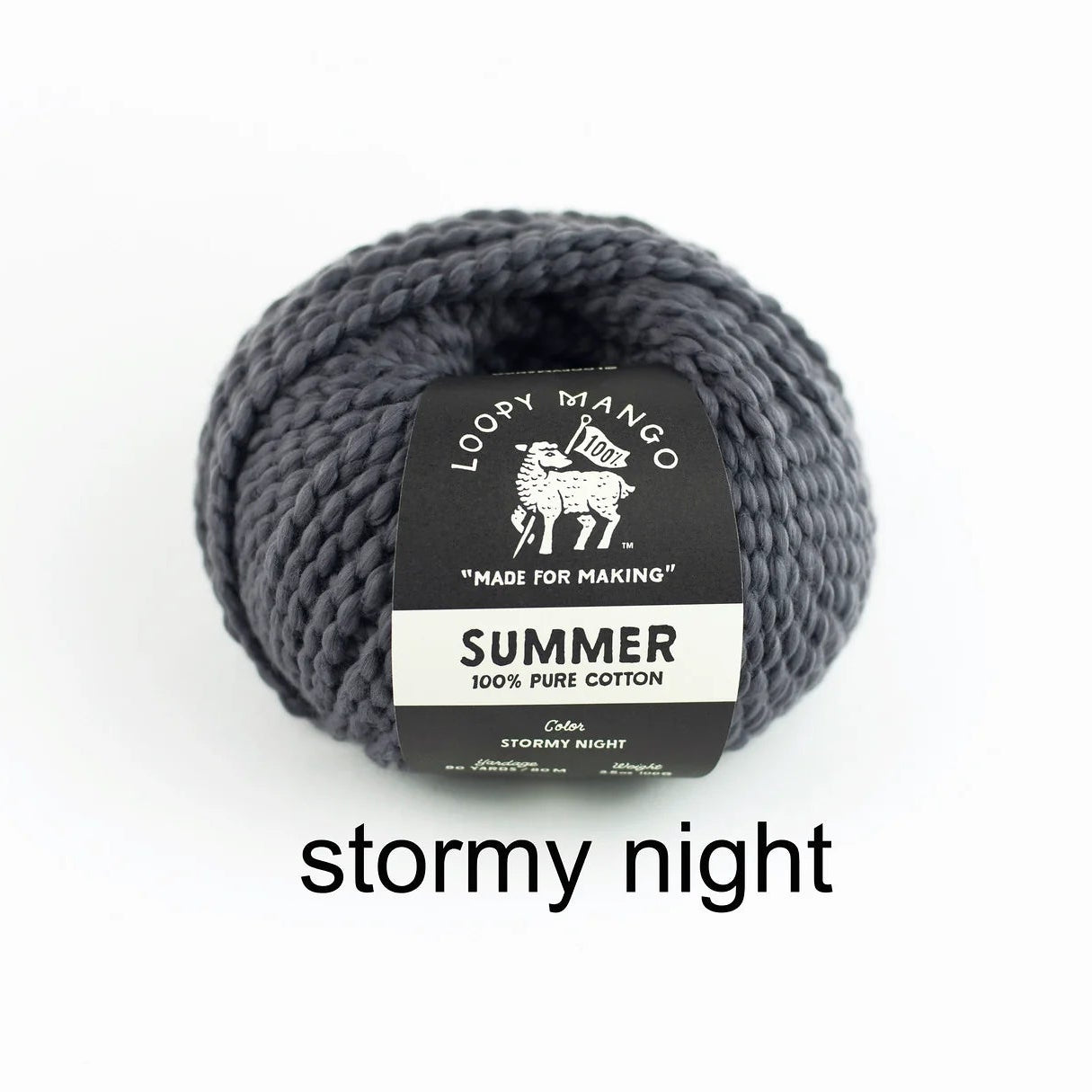 Loopy Mango-Summer-yarn-Stormy Night-gather here online