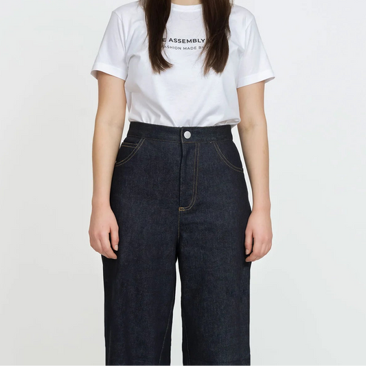 Assembly Line-Wide-Leg Jeans Pattern-sewing pattern-gather here online