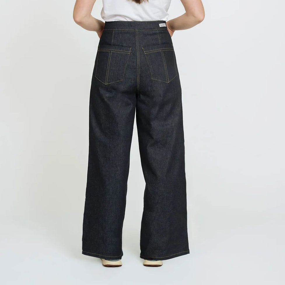 Assembly Line-Wide-Leg Jeans Pattern-sewing pattern-gather here online