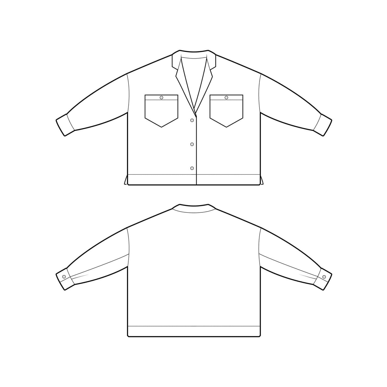 The Maker's Atelier-The Lounge Shirt Pattern - PDF DOWNLOAD-sewing pattern-gather here online