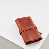 Pikore-Leather Tool Roll Case - Brown-craft notion-gather here online