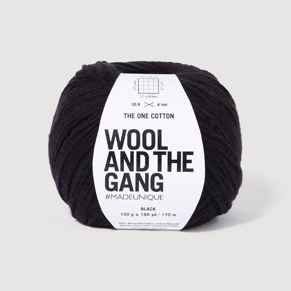 Wool and the Gang-The One Cotton-yarn-Black-gather here online