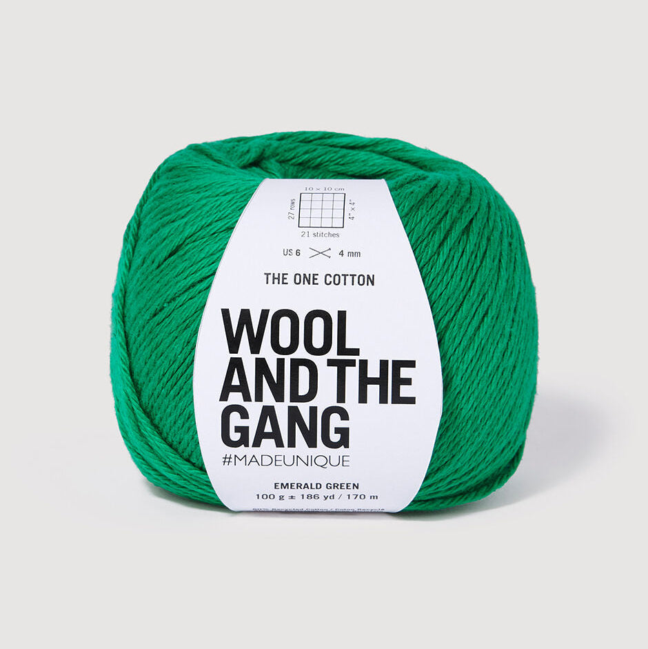 Wool and the Gang-The One Cotton-yarn-Emerald Green-gather here online