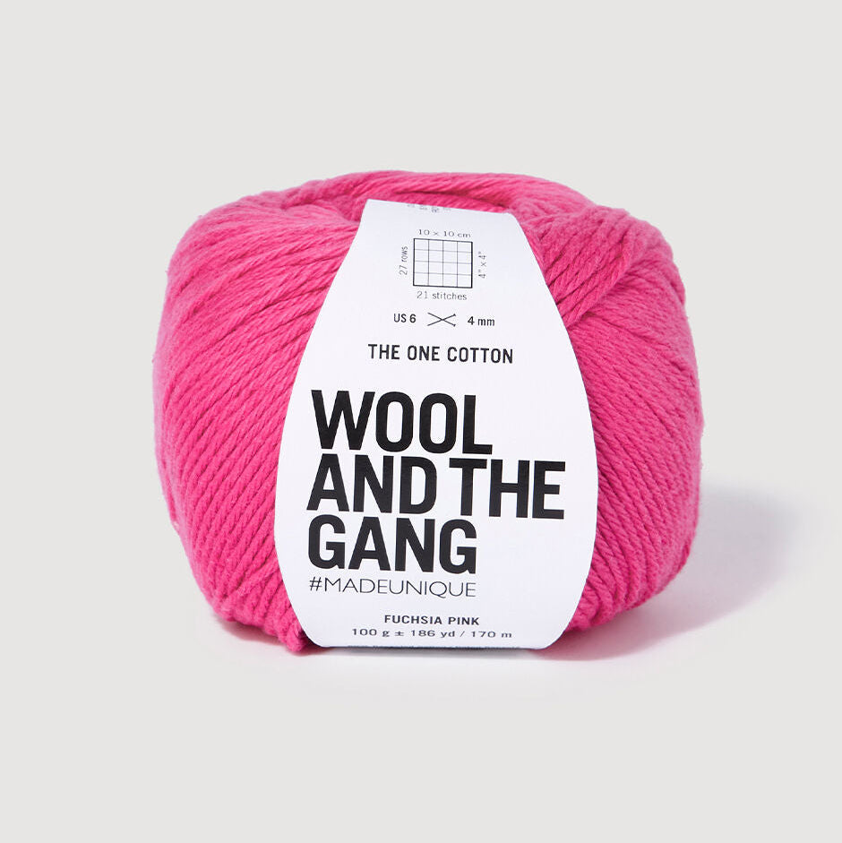 Wool and the Gang-The One Cotton-yarn-Fuchsia Pink-gather here online