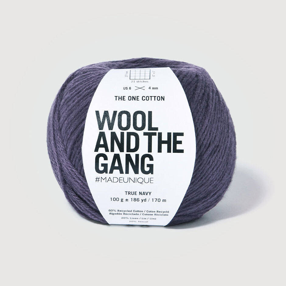 Wool and the Gang-The One Cotton-yarn-True Navy-gather here online