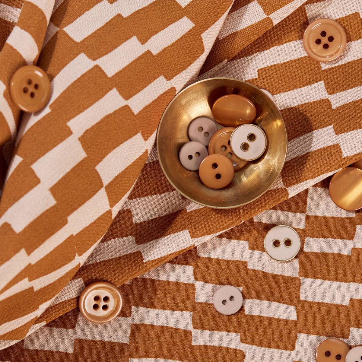 Atelier Brunette-Domino Ochre on Viscose-fabric-gather here online