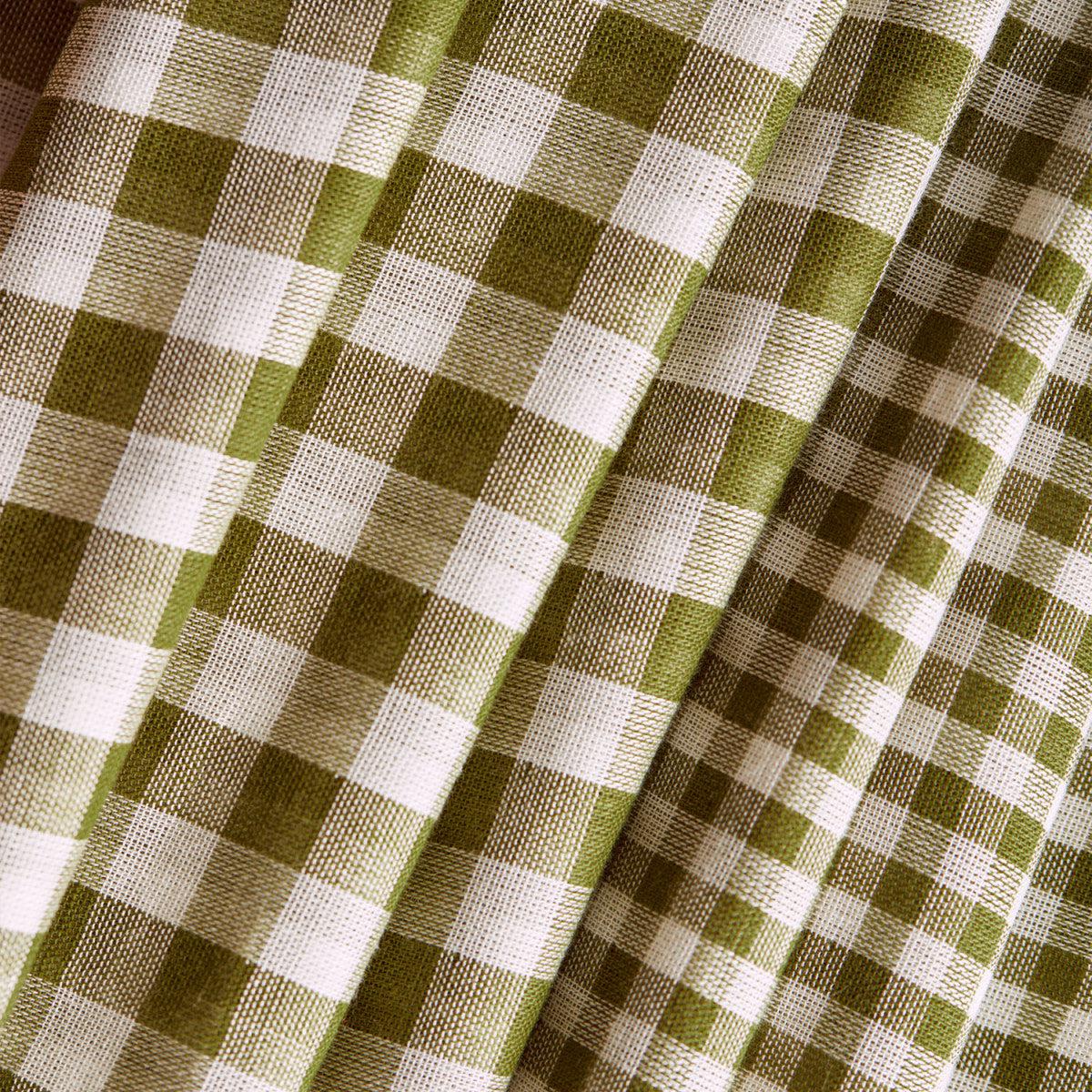 Atelier Brunette-Gingham Off-White Matcha Double Gauze-fabric-gather here online