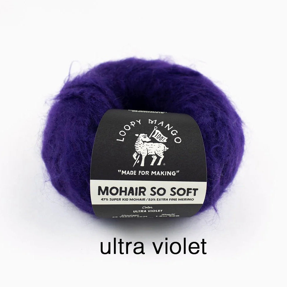 Loopy Mango-Mohair So Soft-yarn-Ultra Violet-gather here online