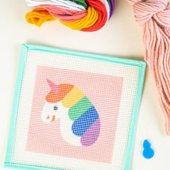 Unwind Studio-Rainbow Unicorn - Needlepoint Kit for Kids-xstitch kit-gather here online