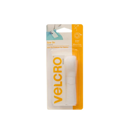 Velcro, Sew-On: 30x3/4 inch White