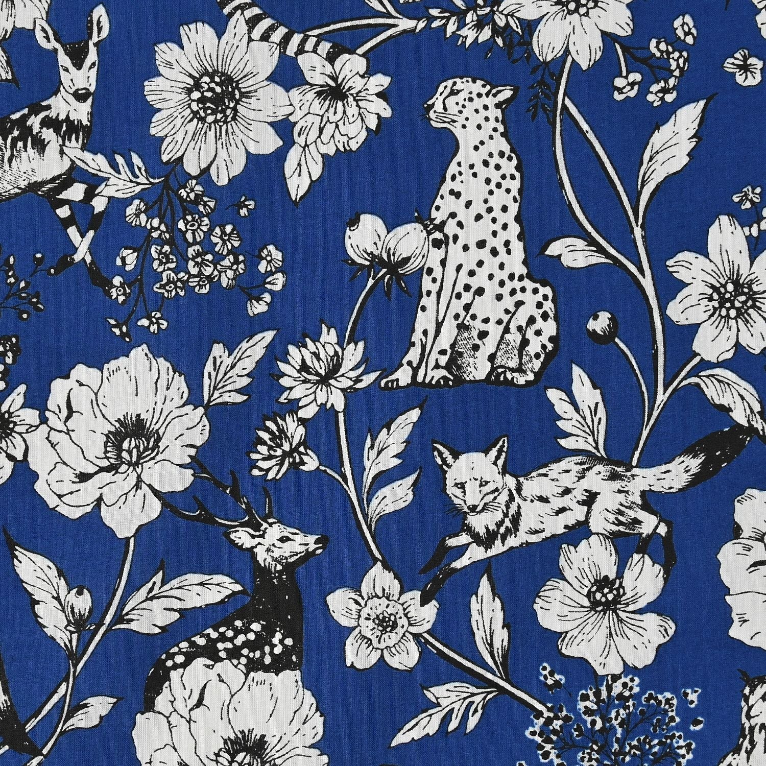 Echino-echino Wonder Blue on Cotton Lawn-fabric-gather here online