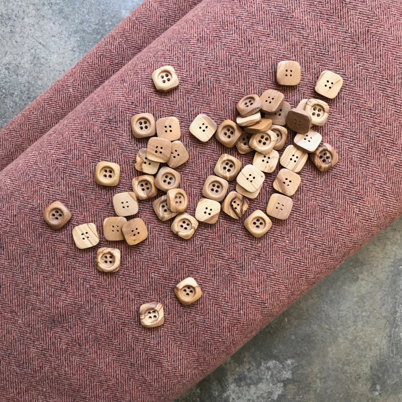 Retrosaria Rosa Pomar-Wooden Buttons 004 20mm [+3/4"] (each)-button-gather here online