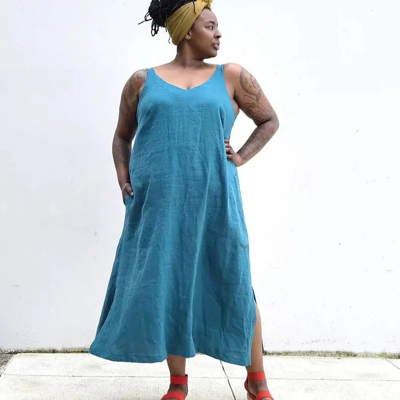 Sew House Seven-Sauvie Sundress Pattern-sewing pattern-16-34 (Curvy)-gather here online