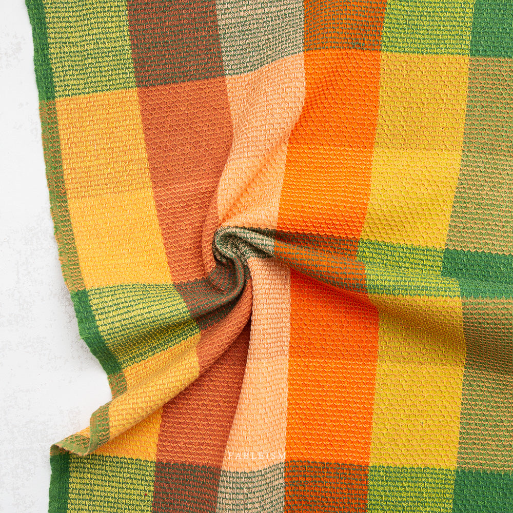 Fableism Supply Co-Waffle Happy Checkers in Cider-fabric-gather here online