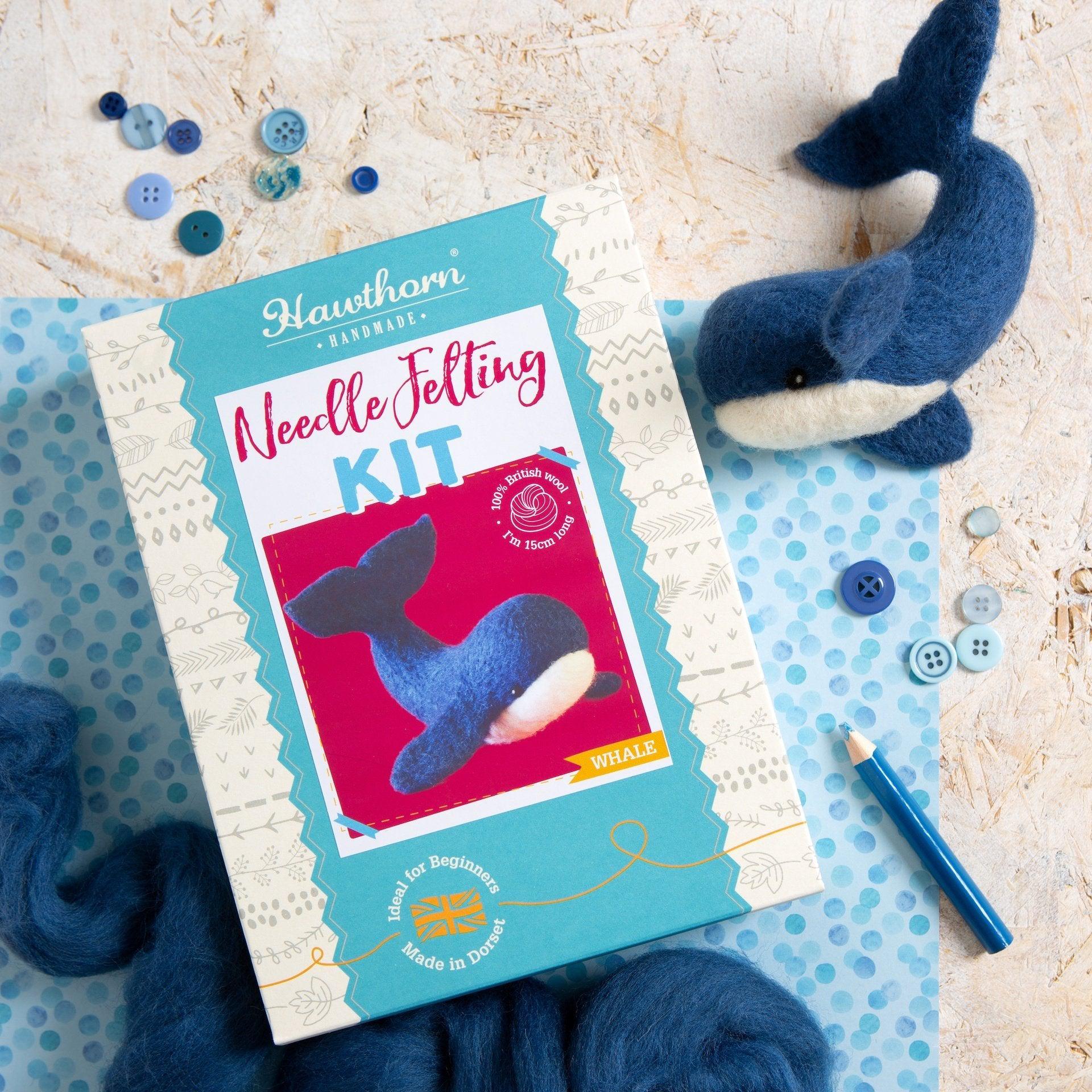 Hawthorn Handmade-Whale Needle Felting Kit-craft kit-gather here online