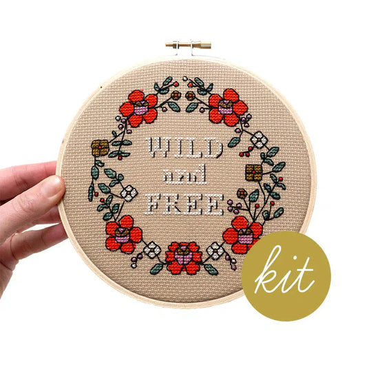 OWN4B Sisters On The Beach Cross Stitch Kit – 11CT Stamped Embroidery Kit For Beginners (9.4x13.8 Inch)