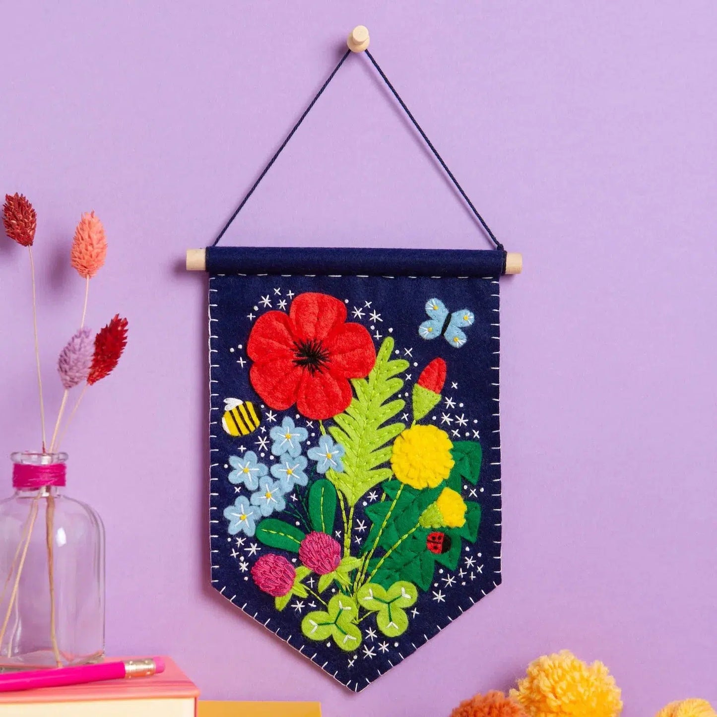 Hawthorn Handmade-Wildflower Pennant Felt Craft Kit-craft kit-gather here online