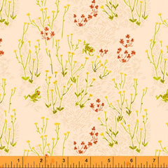 Windham Fabrics-Tall Buttercups Palest Pink-fabric-gather here online