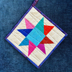 gather here classes-Wonky Star Patchwork Potholder-class-gather here online
