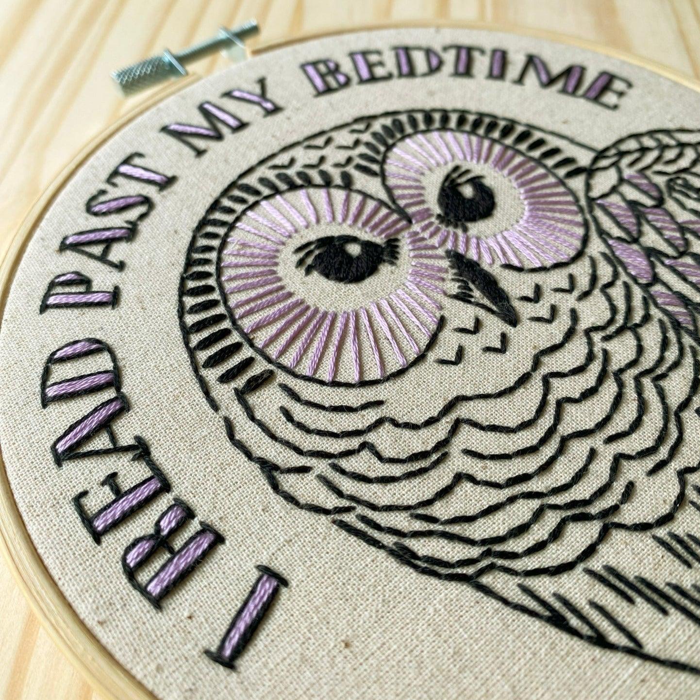 Hook, Line & Tinker-I Read Past My Bedtime Embroidery Kit-embroidery kit-gather here online