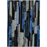 Kokka-Abstract Indigo Blocks on Cotton/Linen Sheeting-fabric-gather here online