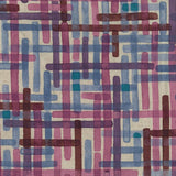 Kokka-Pink and Blue Criss-Cross on Cotton/Linen Sheeting-fabric-gather here online