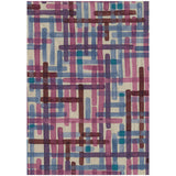 Kokka-Pink and Blue Criss-Cross on Cotton/Linen Sheeting-fabric-gather here online