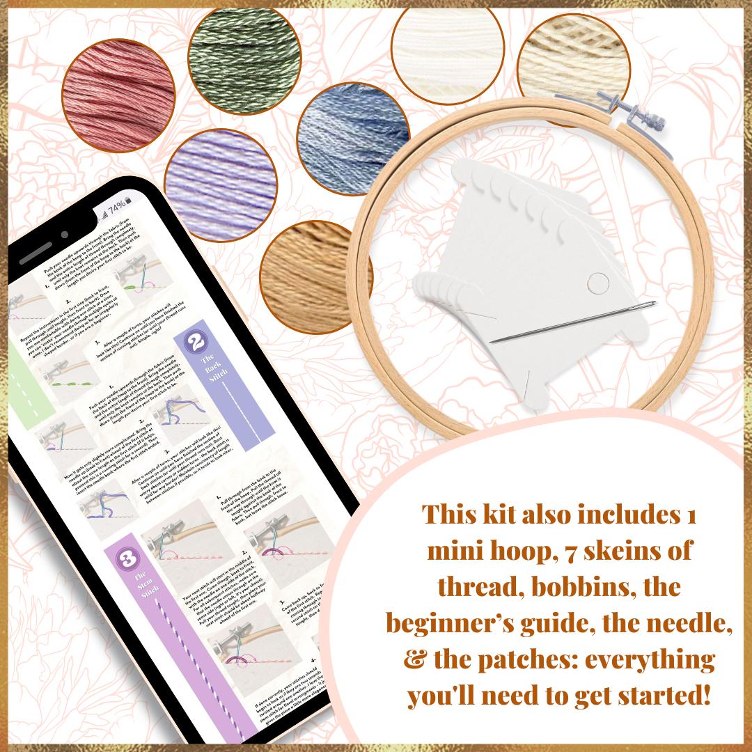 Capital Stitch Co.-Floral Stick and Stitch Embroidery Kit-embroidery kit-gather here online