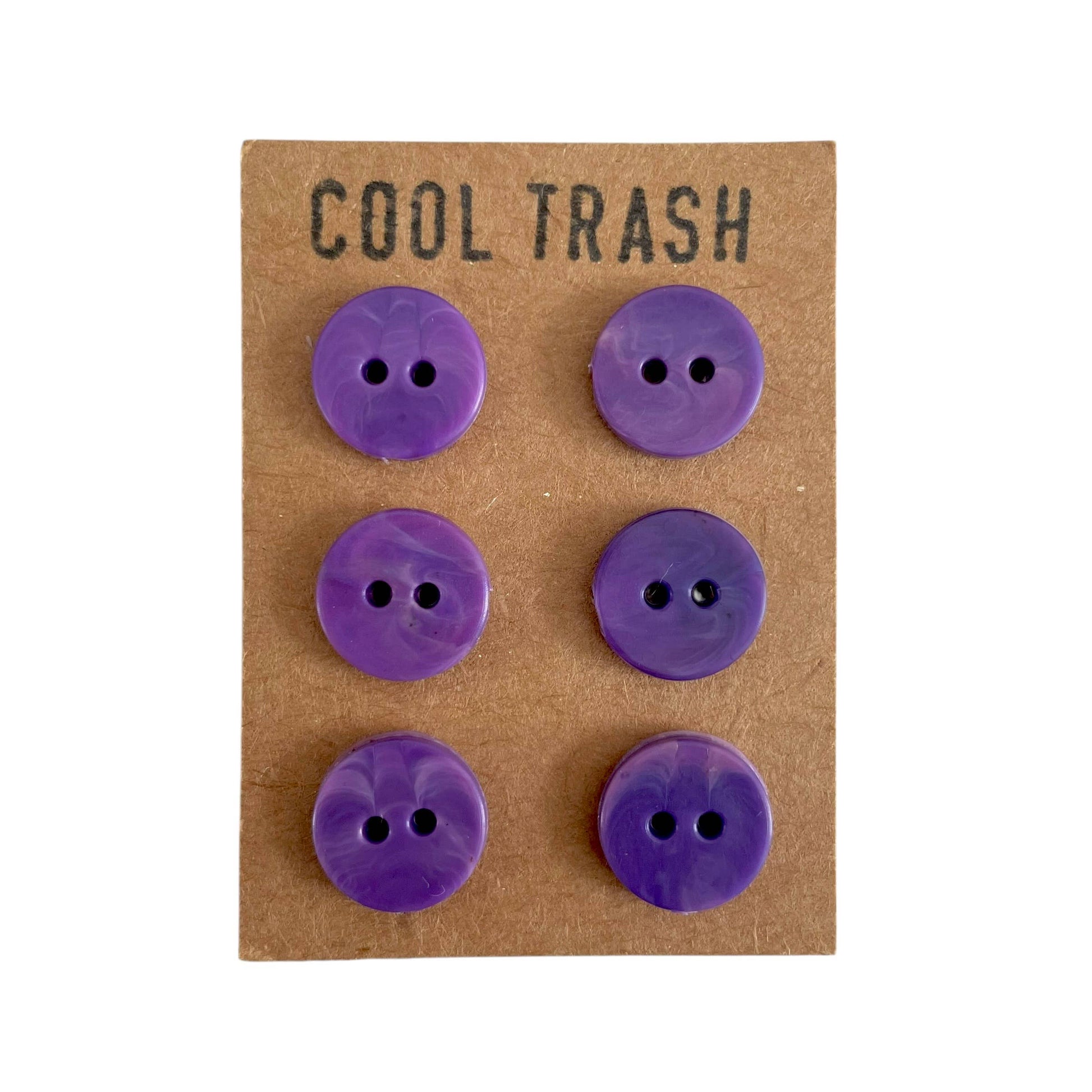 Cool Trash-12mm Recycled Plastic Button Set - Purple-button-gather here online