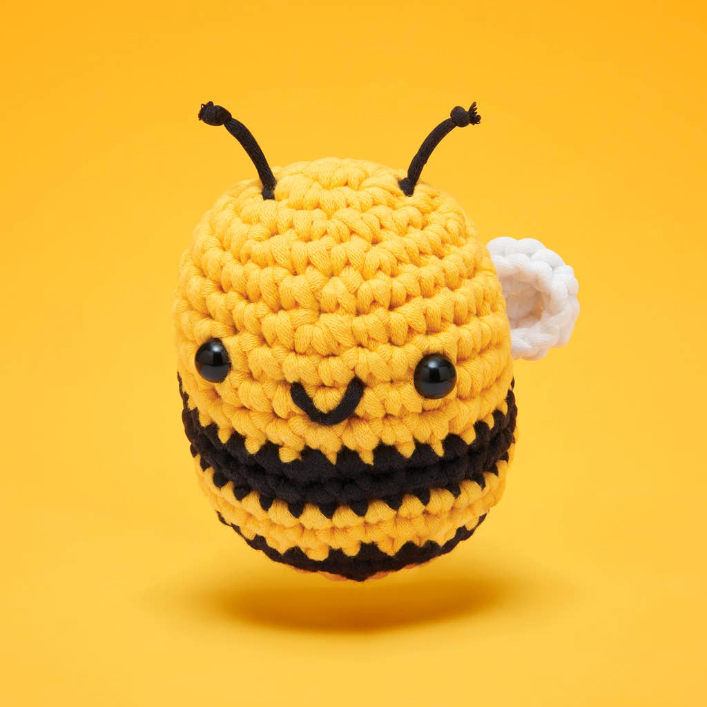The Woobles-Cornelius the Bee-knitting / crochet kit-gather here online