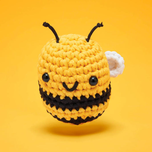 The Woobles-Cornelius the Bee-knitting / crochet kit-gather here online